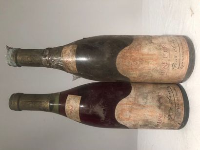 null Lot de 2 bouteilles de "BEAUNE 1er CRU" Paul CHANSON BOURGOGNE ROUGE 1964