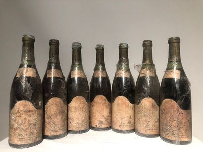 null Lot de 7 bouteilles de "BEAUNE 1er CRU" Paul CHANSON BOURGOGNE ROUGE 1967