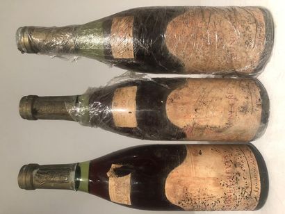 null Lot de 3 bouteilles de "BEAUNE GREVES" Paul CHANSON BOURGOGNE ROUGE 1966