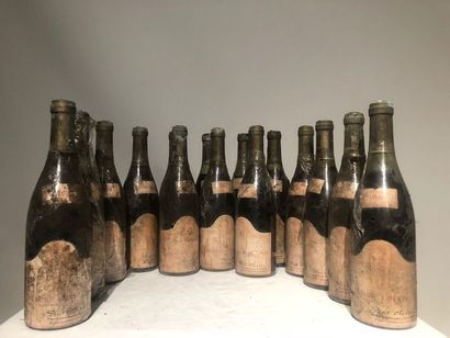 null Lot de 15 bouteilles de "BEAUNE GREVES" Paul CHANSON BOURGOGNE ROUGE 1969