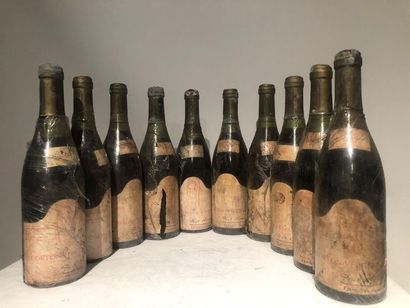 null Lot de 10 bouteilles de "CORTON VERGENNES" Paul CHANSON BOURGOGNE ROUGE 196...