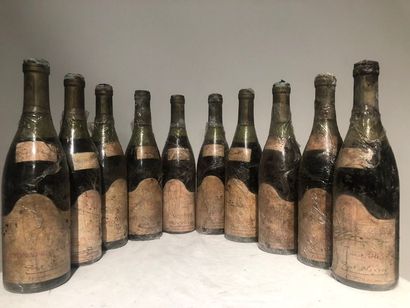 null Lot de 10 bouteilles de "CORTON VERGENNES" Paul CHANSON BOURGOGNE ROUGE 196...