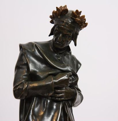 null BRONZE "DANTE" DE JEAN-PAUL AUBE (1837-1916)

Bronze patiné représentant le...