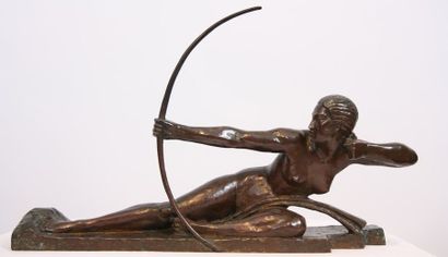 null BRONZE "PENTHESILEE REINE DES AMAZONES" DE BOURAINE (1886-1948)

Bronze patiné,...
