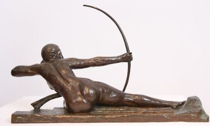 null BRONZE "PENTHESILEE REINE DES AMAZONES" DE BOURAINE (1886-1948)

Bronze patiné,...