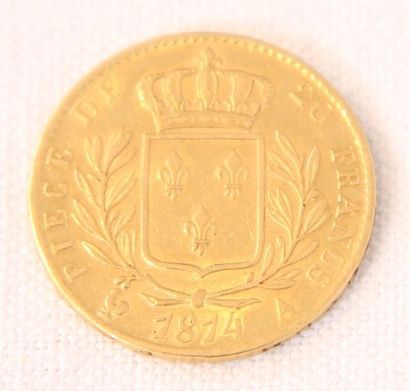 null 1 PIECE 20 FRS OR "LOUIS XVIII" 1814

Atelier "A".