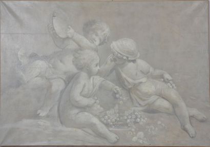 null ENSEMBLE DE 3 GRISAILLES "AUX PUTTI"

Huiles sur toiles.

Restaurations d'usage...