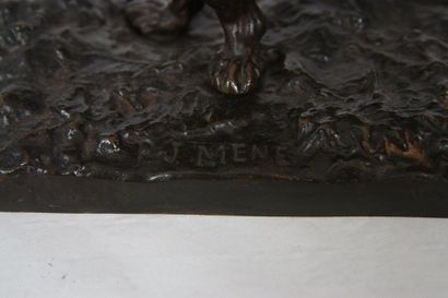 null BRONZE "BASSET" DE PIERRE JULES MENE (1810-1879)

Bronze à patine marron foncé,...