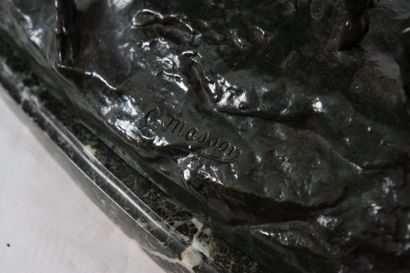 null IMPORTANT BRONZE "COMBAT DE CERFS" DE CLOVIS MASSON (1871-1932)

Bronze à patine...