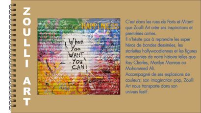 null OEUVRE CREE PAR ZOUILLI ART

"WHEN YOU WANT YOU CAN"

Provenance : Marché Biron,...