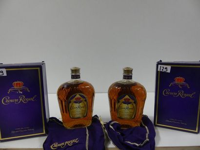null 2 Carafes 100 cl Whisky Crown Royal Fine de Luxe du Canada (en Coffrets)