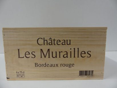 null 1 CAISSE BOIS DE 6 BTLES Château Les Murailles Bordeaux Médaille d'Or 2016