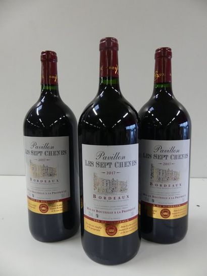 null 3 MAGNUMS de Bordeaux Le Pavillon des Sept Chênes Vinifié à la Propriété 20...