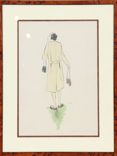 null DESSIN-CARICATURE "MADAME ED. BLANC" ATT. A SEM (1863-1934)

Encre et aquarelle...