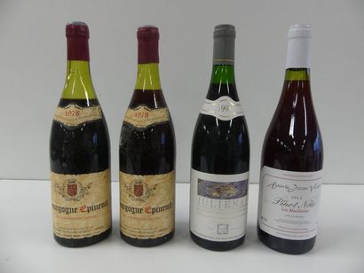 null 4 BTLES : 2 Bourgogne Epineuil Luc Michaut ¨ropriétaire Récoltant 1978 (1 BE...
