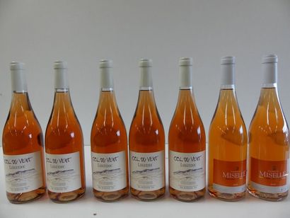 null 7 BTLES : 5 Côteaux du Languedoc Rosé Col du Vent 2014 ; 2 Syrah Rosé Domaine...