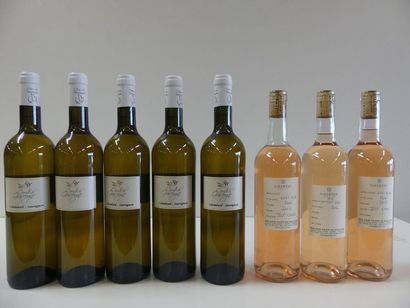 null 8 BTLES : 5 Comte de Gascogne Sauvignon Blanc 2012 ; 3 Rosé Grés d'Or Signature...