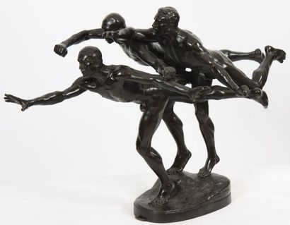 null GROUPE EN BRONZE ART DECO "3 COUREURS OU L'ARRIVEE" DE ALFRED BOUCHER (1850-1934)

Bronze...