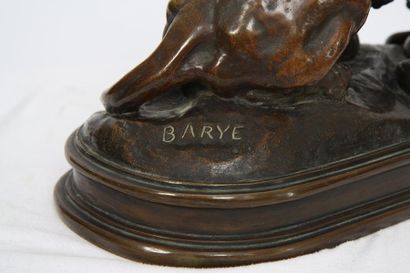 null BRONZE "LION AU SERPENT" DE BARYE

En bronze patiné, reposant sur une base ovale...