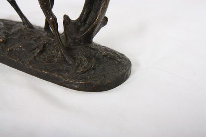 null BRONZE "CERF A LA BRANCHE" DE PIERRE-JULES MENE (1810-1879)

En bronze pâtné,...