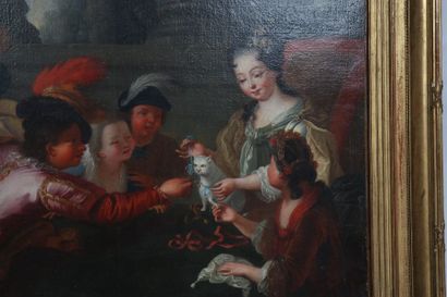 null TABLEAU "ENFANTS AU CHAT ET AUX RUBANS" DANS LE GOUT DE JEAN RAOUX (1677-1734)

Huile...