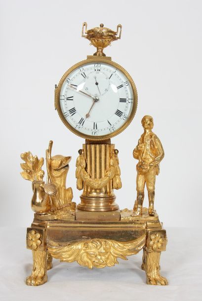 null PETITE PENDULE "AU JARDINIER" LOUIS XVI

En bronze doré.

Epoque XVIIIème siècle,...