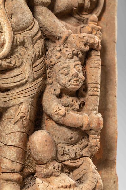 null Stèle illustrant la déesse Marisasuramardini avatar de Durga sous une forme...