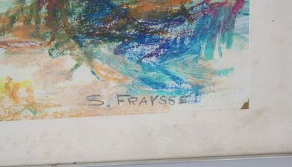 null PASTEL "PAYSAGE AUX ARBRES" ECOLE XXè

Pastel sur papier signé "S. FRAYSSE",...