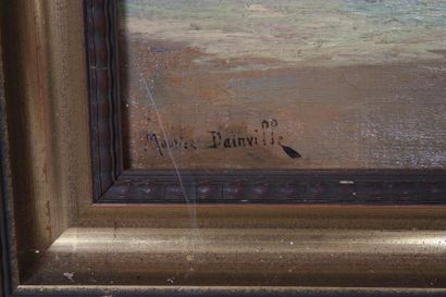 null TABLEAU MARINE "VOILIER A BERCK SUR MER" 1886 DE MAURICE DAINVILLE (1856-1943)

Huile...