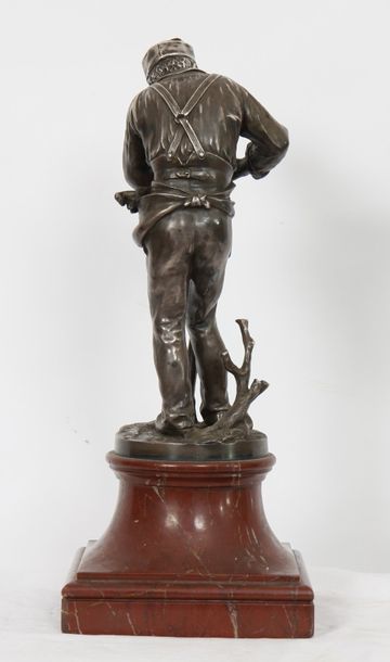 null BRONZE ARGENTE "L'ARBORICULTEUR" DE LEON-EUGENE LONGEPIED (1849-1888)

En bronze...