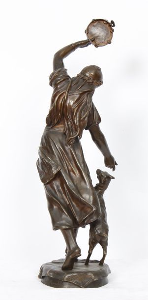 null GROUPE EN BRONZE "ESMERALDA ET SA CHEVRE" DE EUGENE MARIOTON (1854-1933)

En...