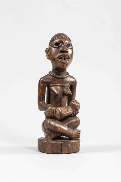 null Maternité. Bois. BAKONKO - ex Congo belge avant 1960				

H : 29 cm