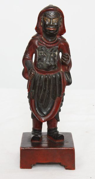 null Guandi en bois laqué Chine Dynastie Ming 

H : 25 cm