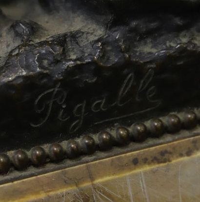 null BRONZE "AMOUR A LA FONTAINE" DE PIGALLE XIXè

En bronze patiné signé sur la...