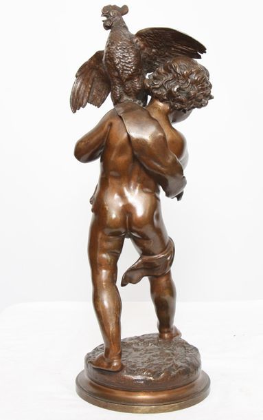null GROUPE EN BRONZE "ENFANT AU COQ" DE EMILE HENRI LA PORTE (1841-1919)

En bronze...