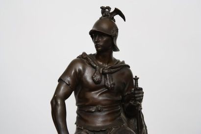 null BRONZE "GUERRIER ASSIS DIT LE COURAGE MILITAIRE" DE PAUL DUBOIS (1829-1905)

Bronze...
