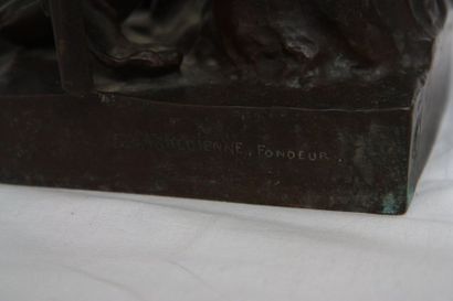 null BRONZE "GUERRIER ASSIS DIT LE COURAGE MILITAIRE" DE PAUL DUBOIS (1829-1905)

Bronze...