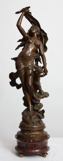 null BRONZE "LE REVE" DE AUGUSTE MOREAU XIX-XXè

En bronze patiné, reposant sur une...