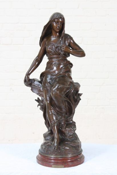 null BRONZE "PSYCHE" DE EUGENE MARIOTON (1854-1933)

Bronze à patine brune représentant...