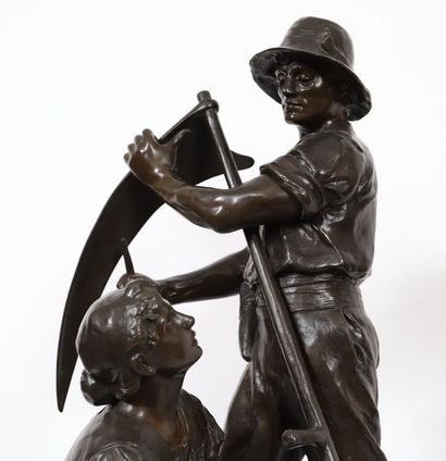 null IMPORTANT GROUPE EN BRONZE "COUPLE DE FAUCHEURS" DE HENRI- LOUIS LEVASSEUR (1853-1934)

En...