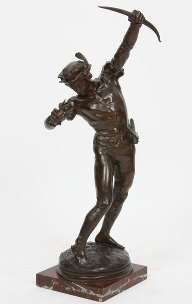 null BRONZE "L'ARCHER" DE JEAN TURCAN (1849-1895)

En bronze patiné, reposant sur...