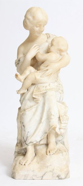 null GROUPE EN MARBRE "MATERNITE" 1879 DE GUGLIELMO PUGI (1850-1915)

En marbre blanc...