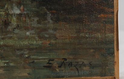 null TABLEAU "PAYSAGE ANIME AU PONT" DE GUSTAVE MASCART (1834-1914)

Huile sur toile,...