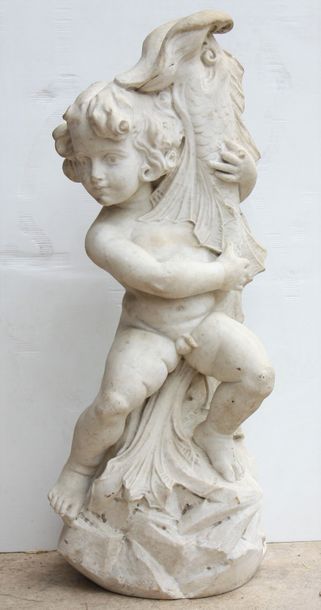 null SCULPTURE DE CENTRE DE BASSIN EN MARBRE DE CARRARE " XIXè

En marbre statuaire.

petits...