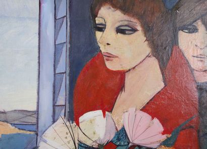 null Charles LEVIER (1920-2003)
Woman with a bouquet, oil on canvas signed in lower...