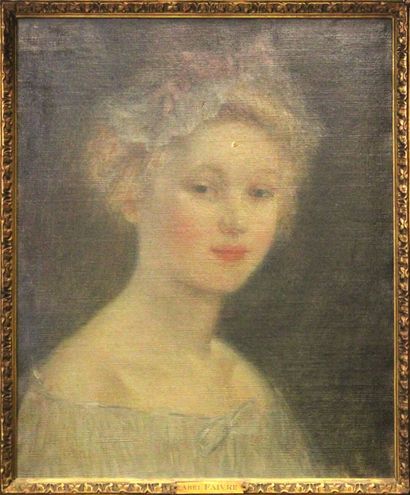 null Abel Jules FAIVRE (1867-1945)
Portrait of a young girl, oil on canvas. Signed...