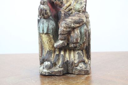 null Ecole espagnole du XXème siècle.
Vierge à l'enfant en bois sculpté polychrome....