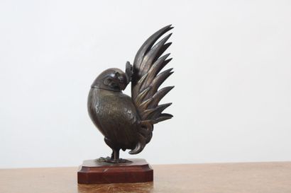 null School of the XXth century
Sculpture in the shape of a rooster in bronze with...