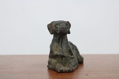 null Meeting : 
School of the XXth century
Brown patina bronze dog. Dimensions :...