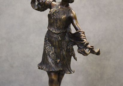 null ARMAND GODARD ( XIX-XX )
The Turkish dancer, bronze print with brown patina,...